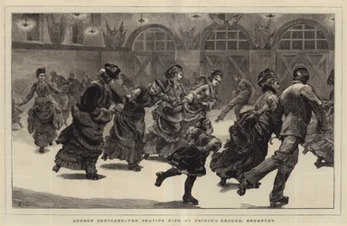 Londoner Skizzen, die Eislaufbahn am Prince